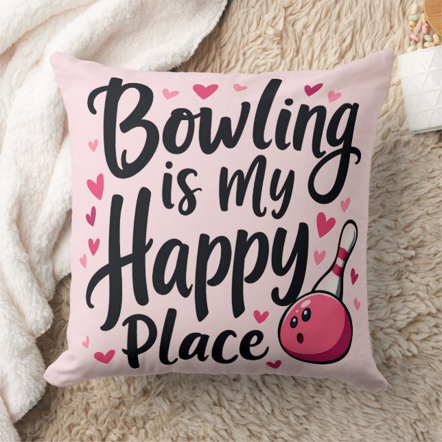 Coussin Bowling Lover Cute Retro esthétique Sports Design (Couverture)