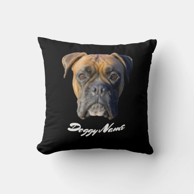 Coussin Boxe Dog Mom Créez votre propre personnage (Recto)