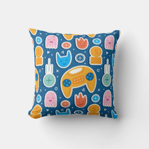 Coussin Boys Blue Video Jeu Motif sans couture