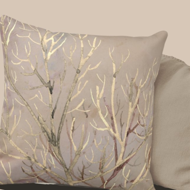 Coussin Bracelets de l'arbre de terre Crème & Tan (Créateur téléchargé)