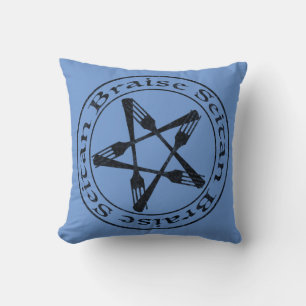 Coussin Braise Seitan Vegan Pentagram (version sombre)