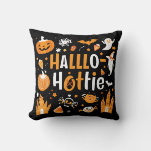 Coussin branché de Hallo-Hottie   Pilote de la fêt