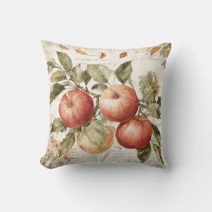 Coussin Branche de pommier vintage aquarelle
