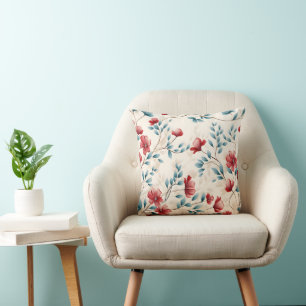 Coussin Branche florale botanique élégante