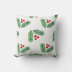 Coussin Branches d'arbres de Noël