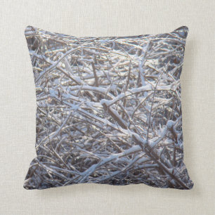Coussin Branches de glace neige en hiver
