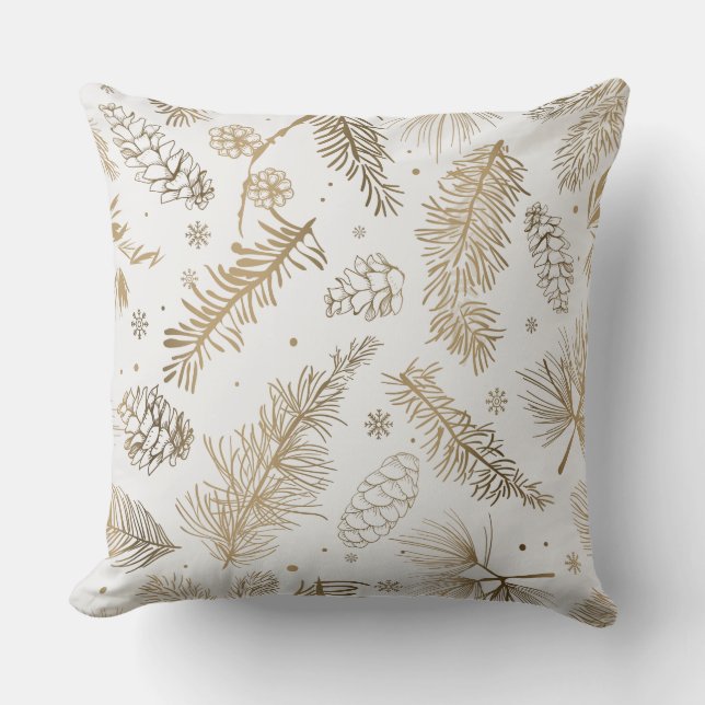 Coussin Branches et pins (Recto)
