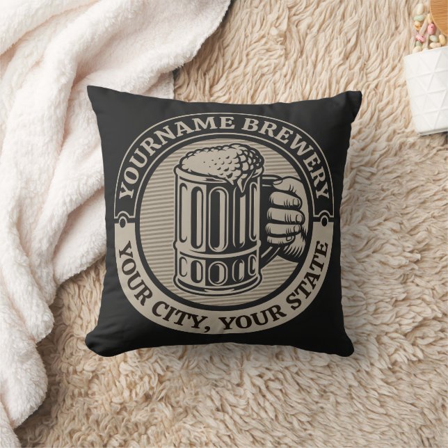 Coussin Brasserie Nom personnalisé Brasserie Big Mug (Couverture)
