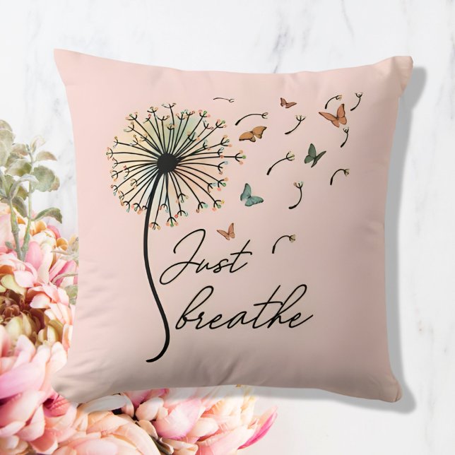 Coussin Breathe Inspirational Quote Don (Créateur téléchargé)