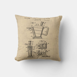 Coussin Brevet du détenteur vintage de fronton