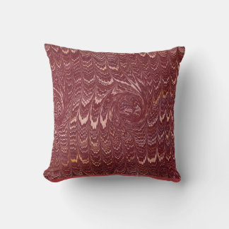 Coussin brick red marble print