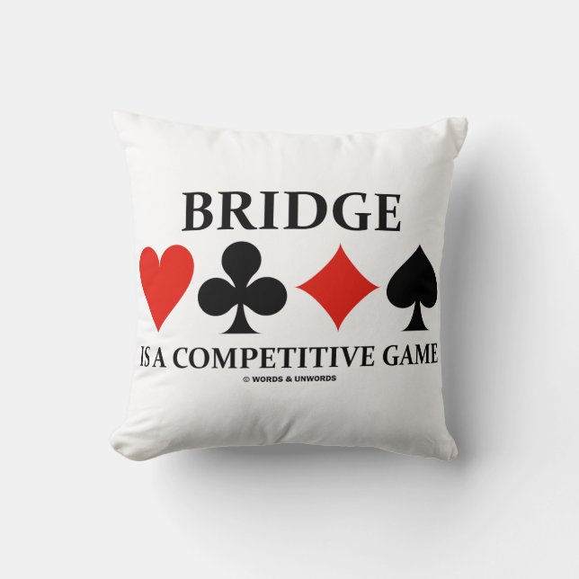 Coussin Bridge Est Un Jeu Concurrentiel Quatre Costumes Ca (Recto)