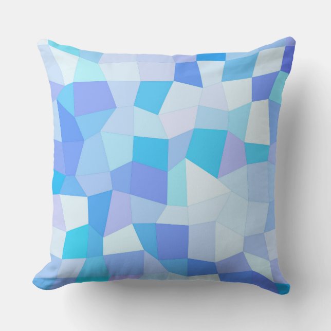 Coussin Bright Blues Mosaic (Recto)