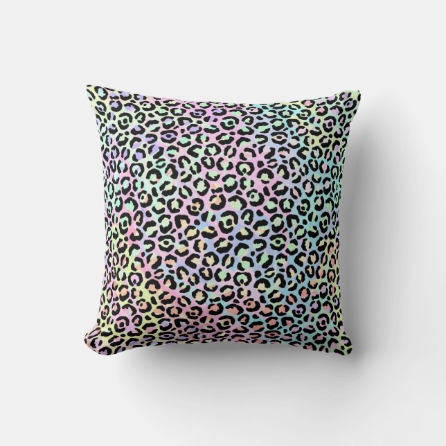 Coussin *~* Bright Leopard Rainbow Gold Spot Poster de ani (Recto)