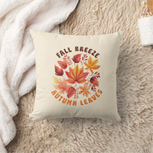 Coussin Brise D'Automne, Feuilles D'Automne - Charbon D'Au