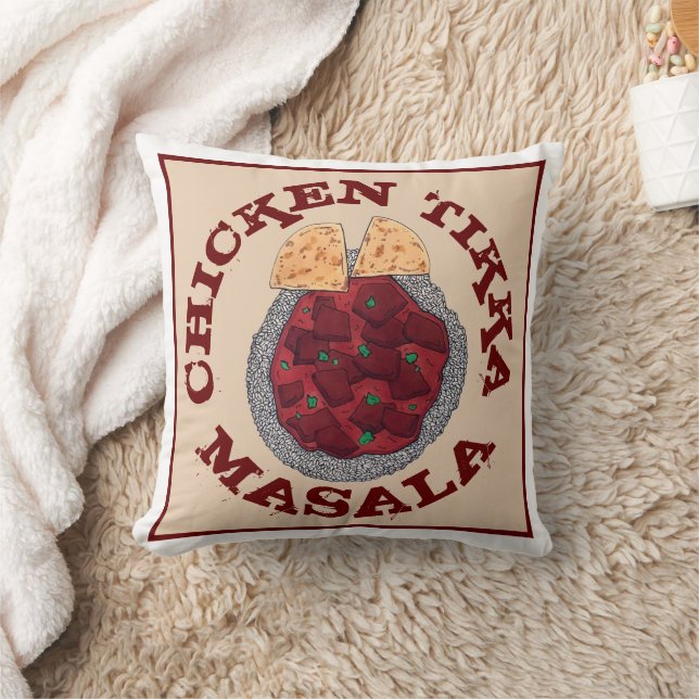 Coussin Britanniques Alimentation Indien Takeaway Poulet T (Couverture)