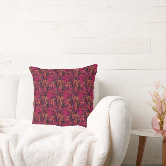 Coussin Brocades thaïlandaises Violet Coucher de soleil Je (Canapé)