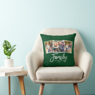 Coussin Brochure moderne Script Family 3 Photo Green