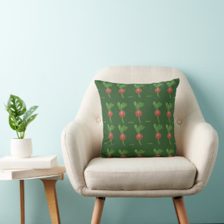 Coussin Broderie au point de croix radis