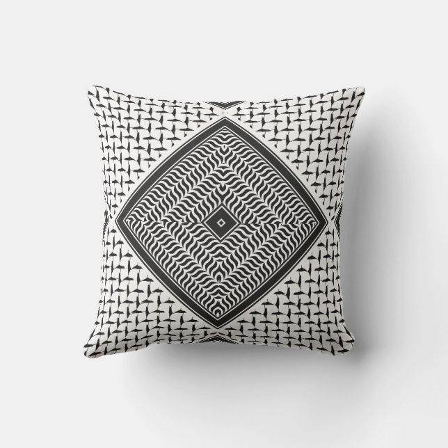 Coussin Broderie palestinienne kuffiya Palestine (Verso)