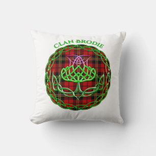 Coussin Brodie Scottish Tartan Celtic Thistle