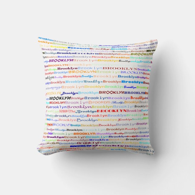 Coussin Brooklyn Text Design II Jeu d'oreiller (Recto)