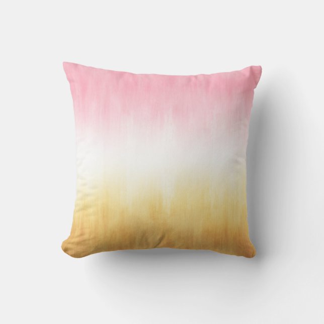 Coussin Brosses jaunes roses modernes Ombre (Recto)