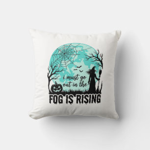 Coussin Brouillard d'Halloween est une sorcière de citroui