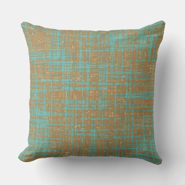 Coussin Brown clair Beige Abstrait moderne (Recto)