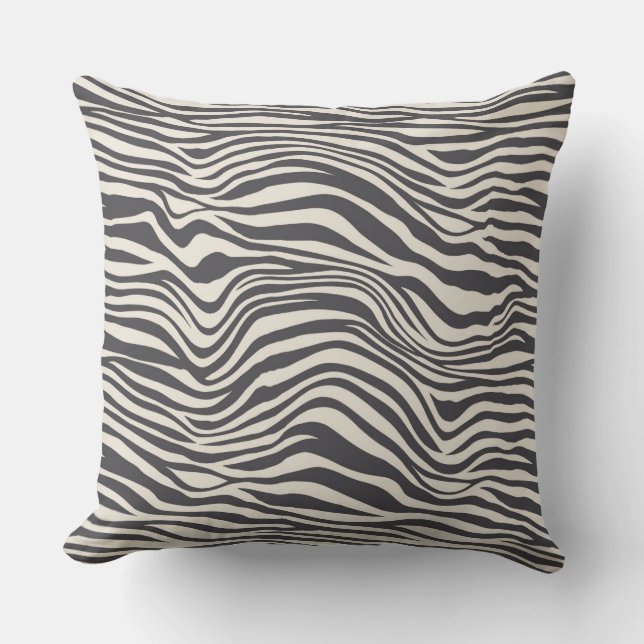 Coussin Brown Cocoa Zebra Imprimer (Recto)