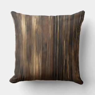 Coussin Brown Gold Modern Stripe