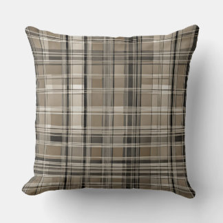 Coussin Brown Gris Noir Moderne Ferme Plaid
