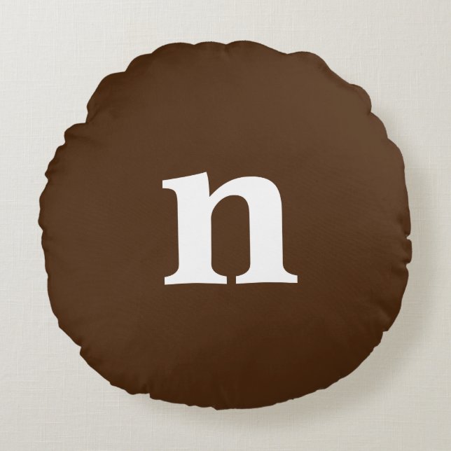 Coussin Brown Monogramme (Devant)