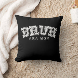 Coussin Bruh Aka Maman Drôle Fête des Mères Rétro Vintage