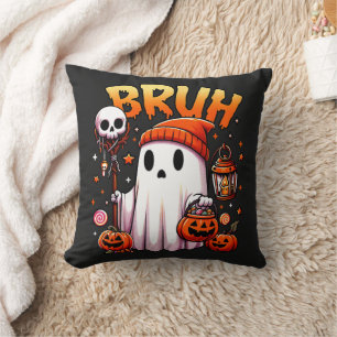 Coussin Bruh Ghost Halloween mignon Ghost Tricot Ou Traite