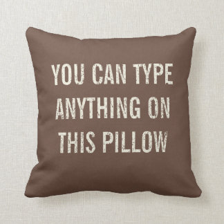 Coussin Brun personnalisé affligé d'antiquité
