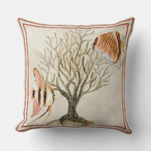 Coussin Brun tropical de poissons d'océan de fan d'ange d