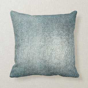Coussin Brush métallique Turquoise gris brillant gris arge