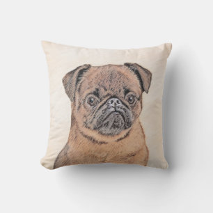 Coussin Bruxelles Griffon Smooth Painting Original Chien A