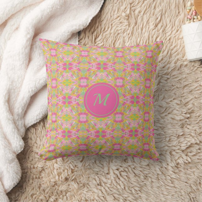 Coussin Buble Gum rose Paint Splash (Couverture)
