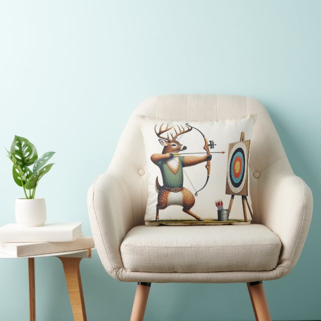 Coussin Buck Deer with Bow et Flèche (Chaise)