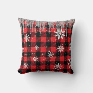 Coussin Buffalo Plaid & Snowflakes