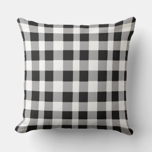 Coussin Buffle noir blanc En vichy vérifier les jours féri