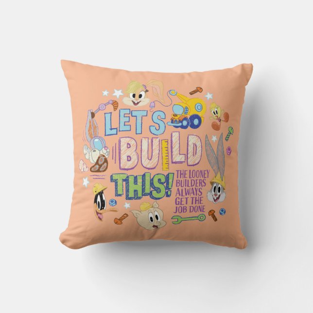 Coussin BUGS BUNNY BUILDERS™| "Let's Build This" Sketch (Recto)