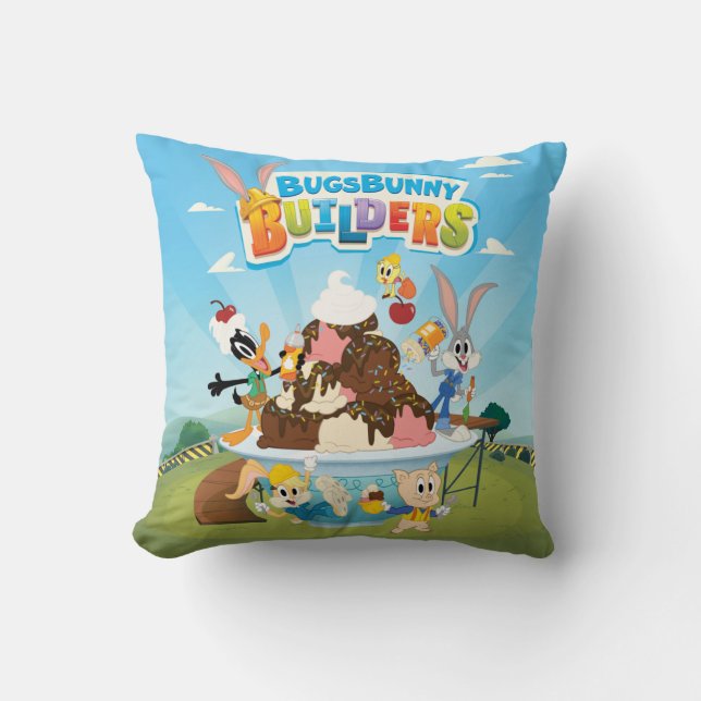 Coussin BUGS BUNNY BUILDERS™| Looney Builders Ice Cream (Recto)