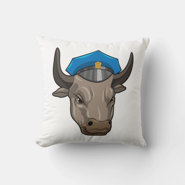 Coussin Bull agent de police Police (Recto)