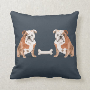 Coussin Bulldog Anglais Contre Bulldog Anglais