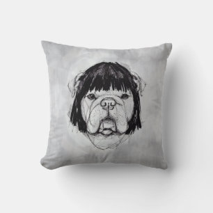 Coussin Bulldog en perruque (Style 6) Beaux-Arts