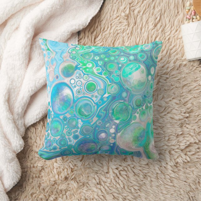 Coussin Bulles Abstraites bleu marine (Couverture)
