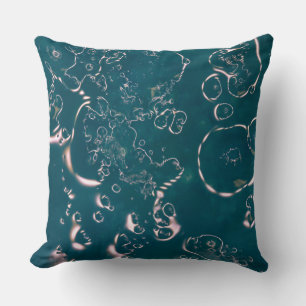 Coussin Bulles bleues